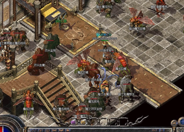 战役中跟随大部队进犯城门用道士的群体治疗术或法师的魔法盾辅助